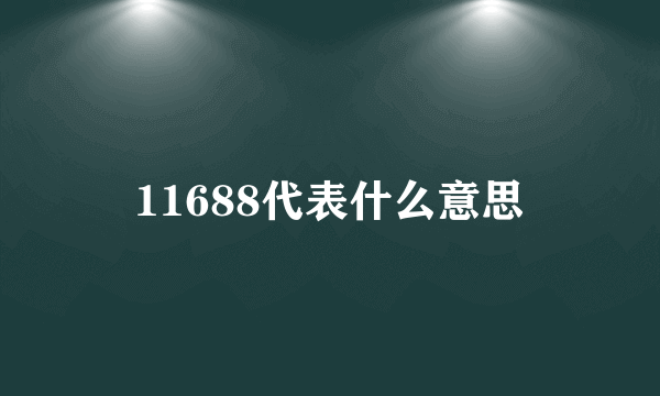 11688代表什么意思