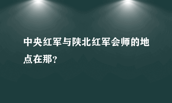 中央红军与陕北红军会师的地点在那？