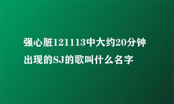 强心脏121113中大约20分钟出现的SJ的歌叫什么名字