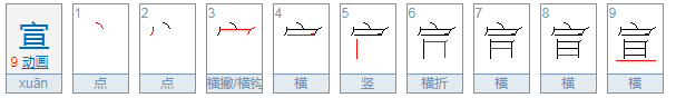 宣字可以组什么词