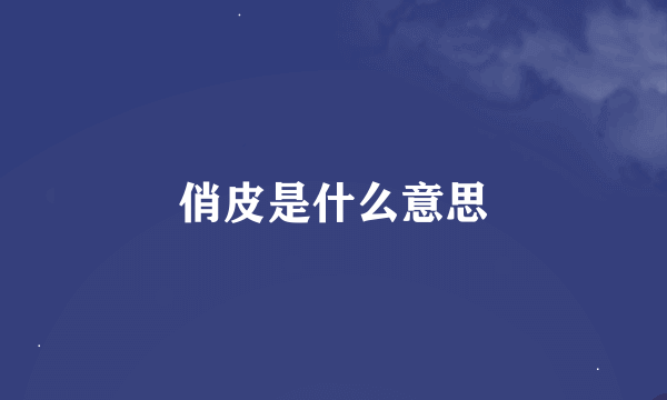 俏皮是什么意思