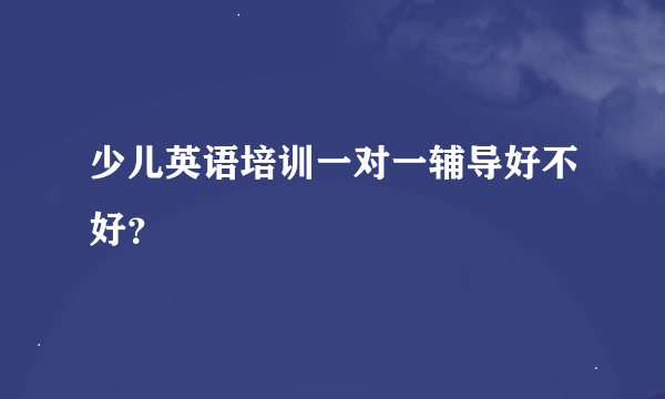 少儿英语培训一对一辅导好不好？