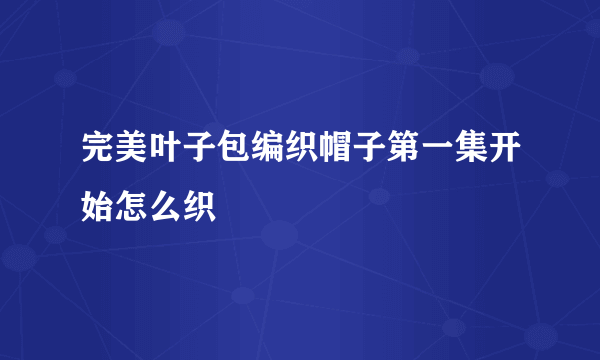 完美叶子包编织帽子第一集开始怎么织