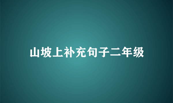 山坡上补充句子二年级