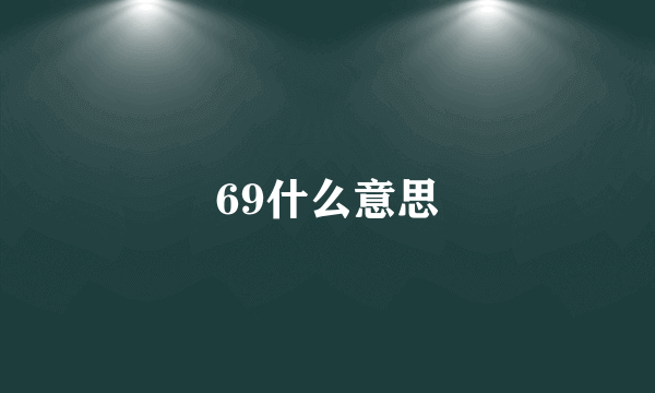 69什么意思