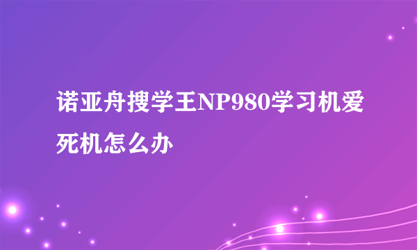 诺亚舟搜学王NP980学习机爱死机怎么办