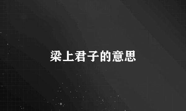 梁上君子的意思