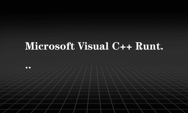 Microsoft Visual C++ Runtume Library