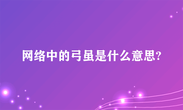 网络中的弓虽是什么意思?