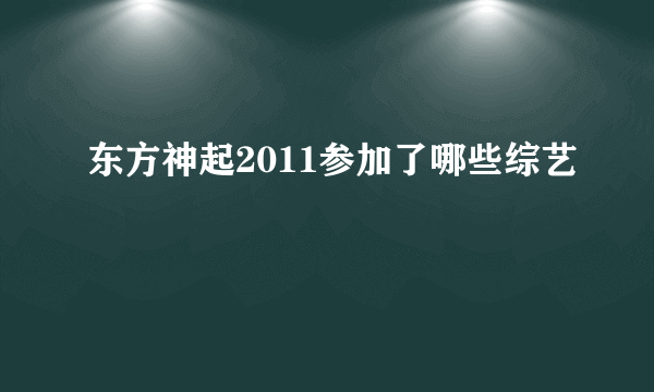 东方神起2011参加了哪些综艺