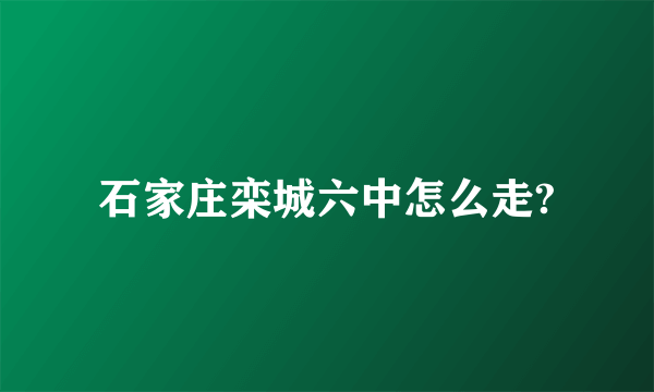 石家庄栾城六中怎么走?