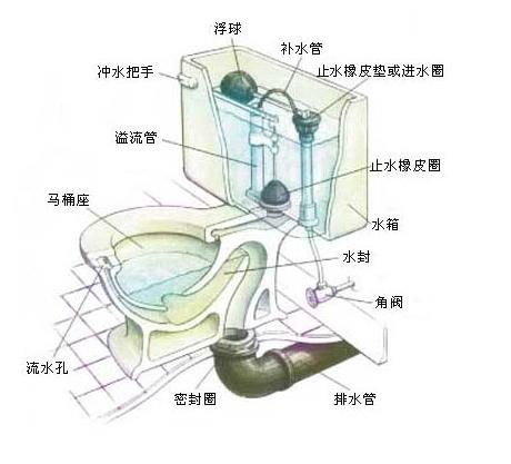 抽水马桶构造及原理