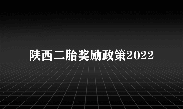 陕西二胎奖励政策2022