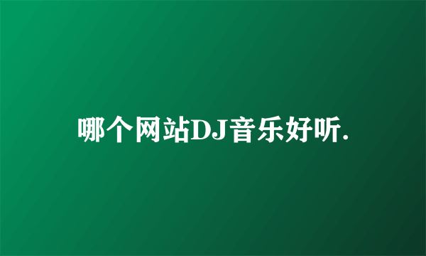 哪个网站DJ音乐好听.