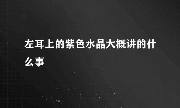 左耳上的紫色水晶大概讲的什么事