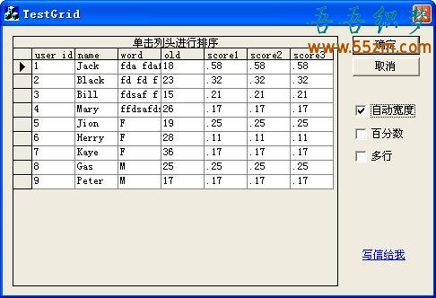 DataGrid控件的简介