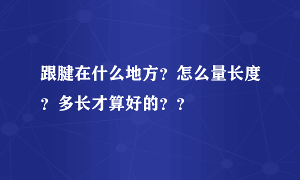 跟腱在什么地方？怎么量长度？多长才算好的？？