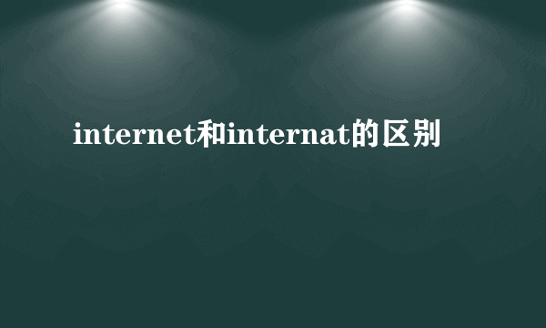 internet和internat的区别