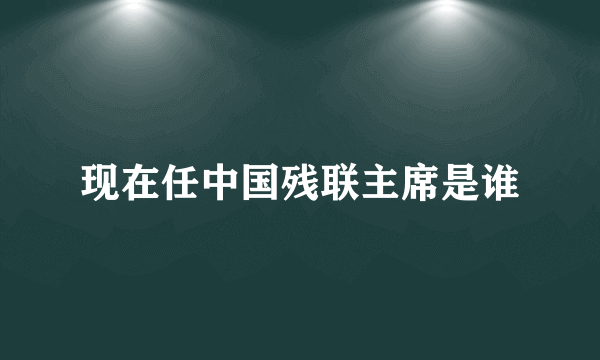 现在任中国残联主席是谁