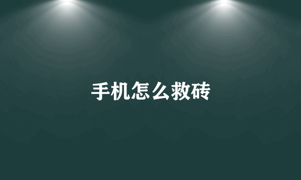 手机怎么救砖