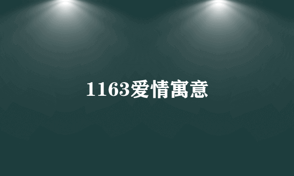 1163爱情寓意