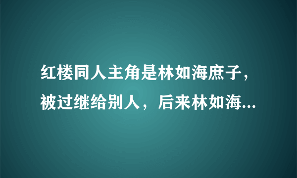 红楼同人主角是林如海庶子，被过继给别人，后来林如海后悔了，求小说名字