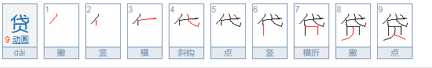 贷的组词有哪些