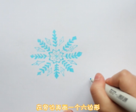 雪花怎么画？