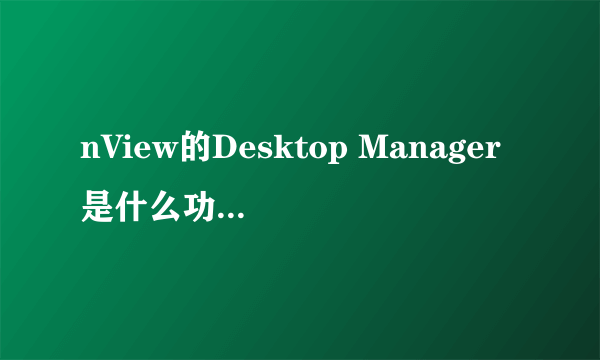 nView的Desktop Manager是什么功能?有什么用?