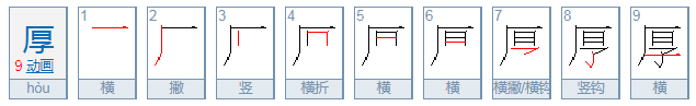 厚怎么组词，拼音是什么？