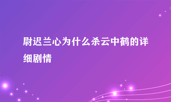 尉迟兰心为什么杀云中鹤的详细剧情