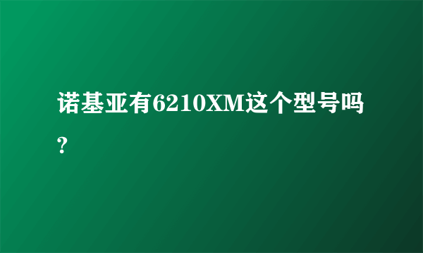 诺基亚有6210XM这个型号吗?