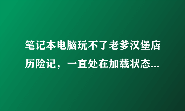 笔记本电脑玩不了老爹汉堡店历险记，一直处在加载状态，非网速问题，换7k7k试过也不行，求解谢谢！