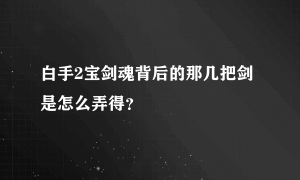 白手2宝剑魂背后的那几把剑是怎么弄得？