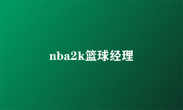 nba2k篮球经理