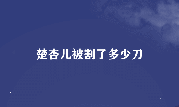 楚杏儿被割了多少刀