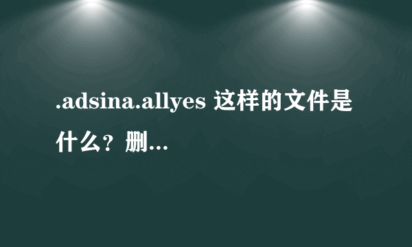 .adsina.allyes 这样的文件是什么？删除会不会有影响？