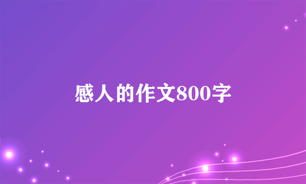 感人的作文800字