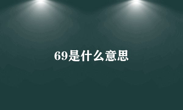 69是什么意思