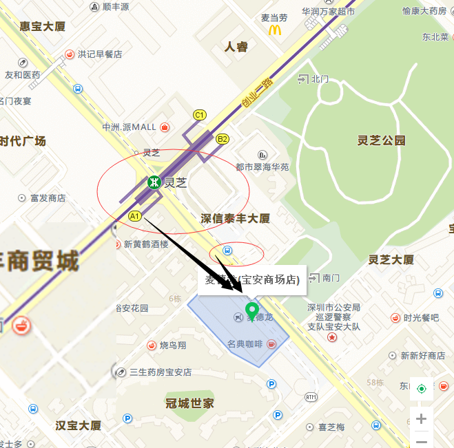 深圳麦德龙（深圳宝安商场店）怎么走