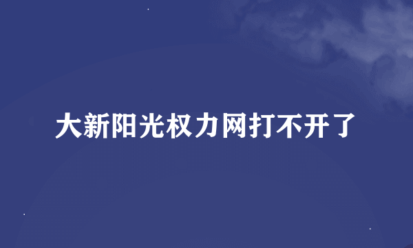 大新阳光权力网打不开了