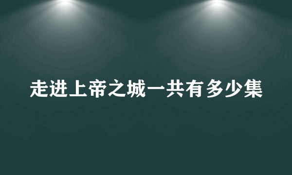 走进上帝之城一共有多少集