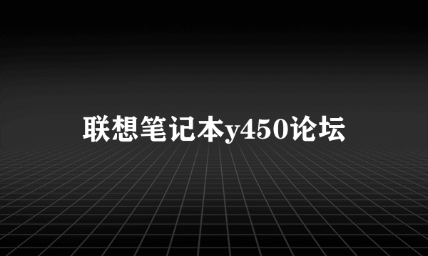 联想笔记本y450论坛