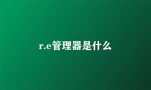 r.e管理器是什么