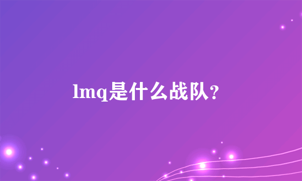 lmq是什么战队？