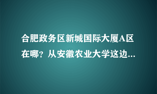 合肥政务区新城国际大厦A区在哪？从安徽农业大学这边或者说国购广场这边怎么过去....