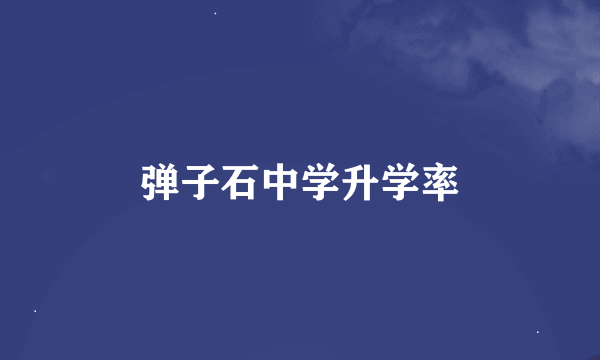 弹子石中学升学率