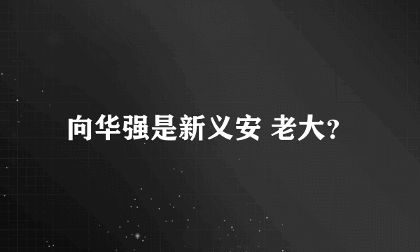 向华强是新义安 老大？