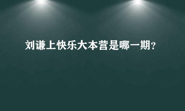 刘谦上快乐大本营是哪一期？