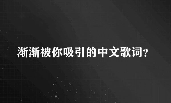 渐渐被你吸引的中文歌词？